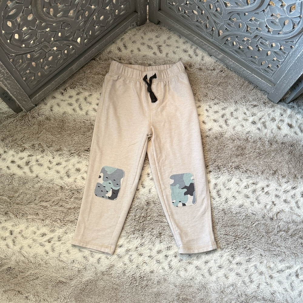 First Impressions cream joggers boys 2T pastel camo preppy military Kidcore fall